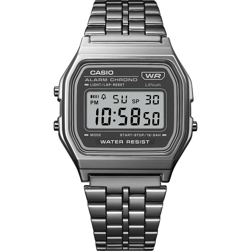 CASIO Vintage - orologio grigio in acciaio e resina fondo nero - Orologi  Shopping
