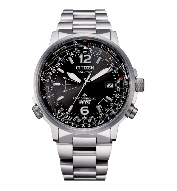 CITIZEN - Orologio Chrono in Super Titanio fondo blu -Pilot