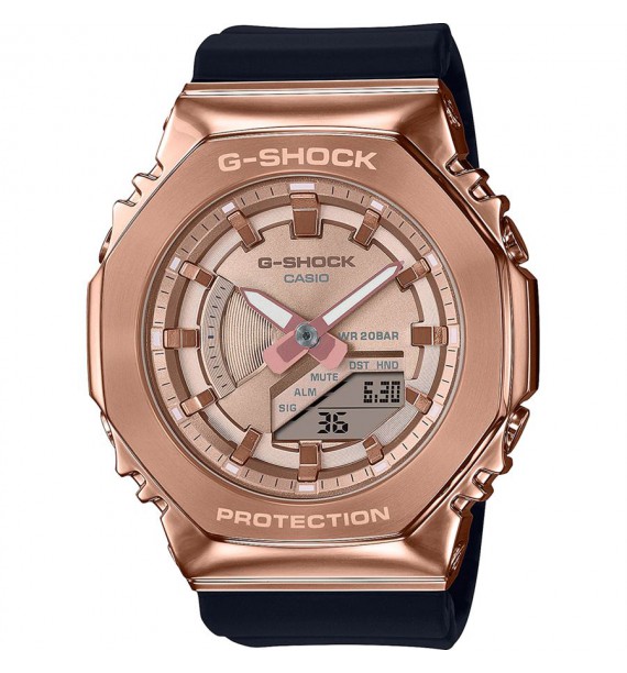 CASIO G-Shock orologio in resina e fondo gold rose