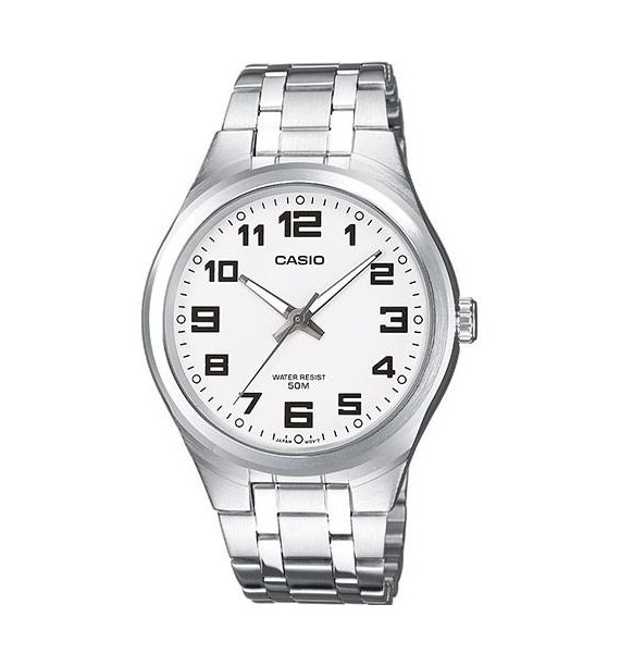 CASIO Collection orologio in acciaio e ottone fondo bianco