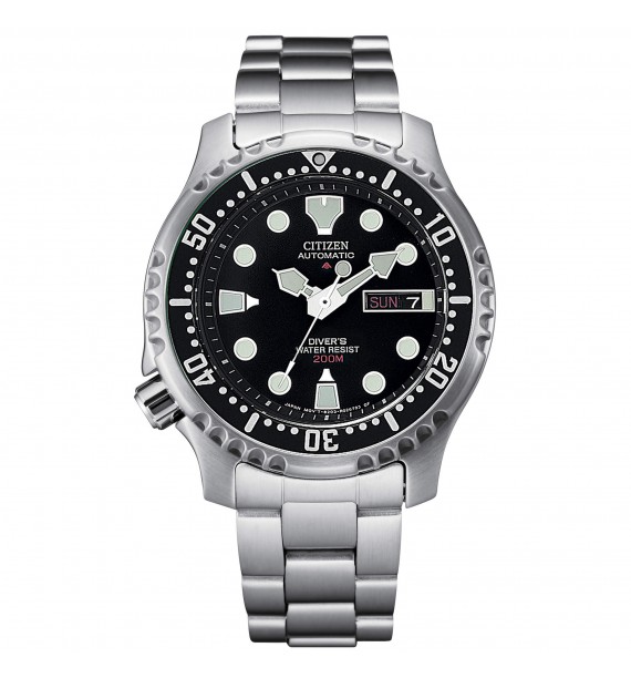 CITIZEN - Orologio automatico in acciaio fondo nero - Diver's Automatic 200 mt