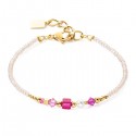 Bracciale Couer de Lion Square Stripes oro-magenta 4355/30-0416