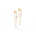 Orecchini Couer de Lion Mini Cubes e Chain oro-rosa 5076/21-1916