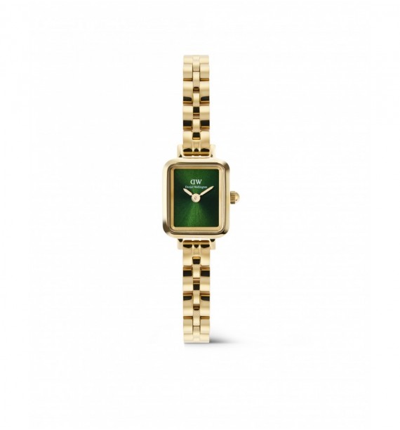 Orologio Daniel Wellington Quadro Mini Arch 3-link Emerald Sunray Gold
