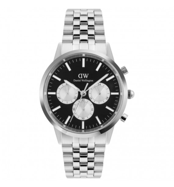 Orologio Daniel Wellington Iconic Chronograph Arch 5-Link Onyx Panda Silver DW00100873