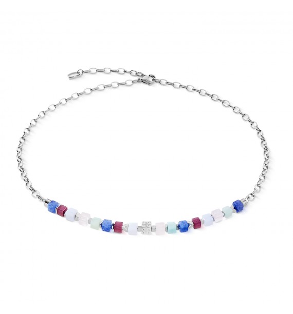 Collana Couer de Lion Cube Mosaic Lumina argento3024/10-1578