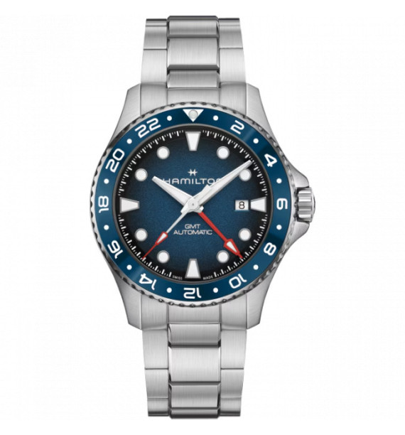 Orologio uomo Hamilton Khaki Navy Auto GMT H82535140