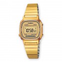 CASIO Vintage orologio in acciaio e resina fondo dorato - Mini