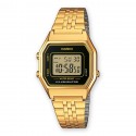CASIO Vintage orologio in acciaio e resina fondo nero - Iconic