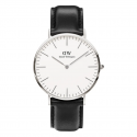 DANIEL WELLINGTON Classic orologio in acciaio e pelle fondo bianco - Sheffield
