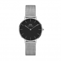 DANIEL WELLINGTON Petite orologio in acciaio fondo nero - Sterling