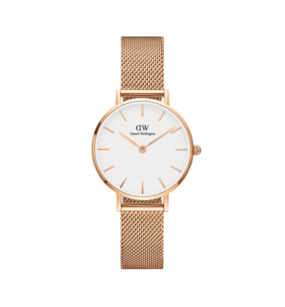 DANIEL WELLINGTON Petite orologio in acciaio fondo bianco - Melrose