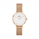 DANIEL WELLINGTON Petite orologio in acciaio fondo bianco - Melrose