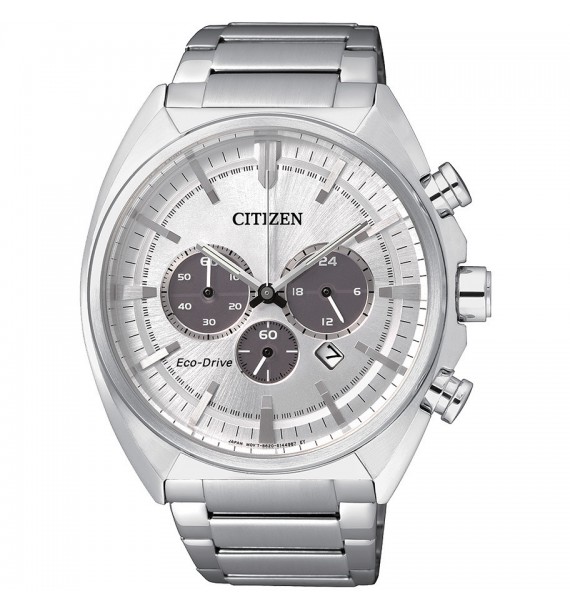 CITIZEN - Orologio Chrono in acciaio fondo silver - Metropolitan Crono