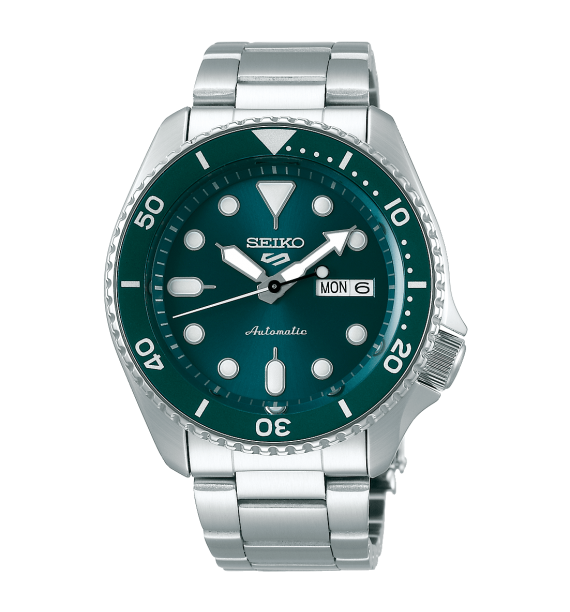 SEIKO - Orologio automatico in acciaio inox fondo blu - 5 Sports