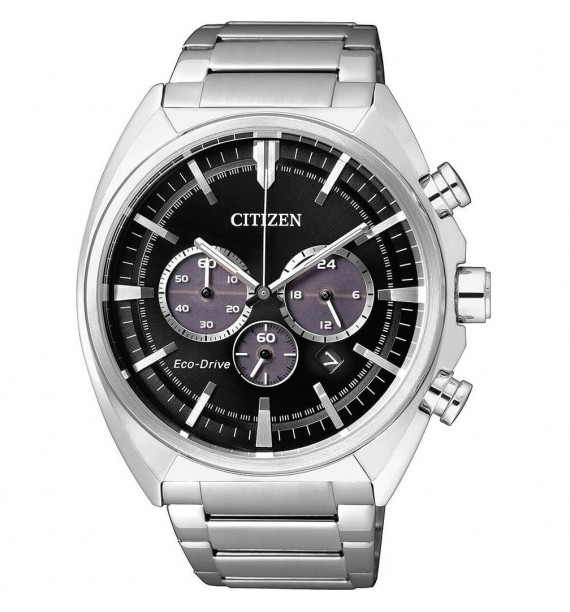 CITIZEN - Orologio Chrono in acciaio fondo nero - Metropolitan Crono