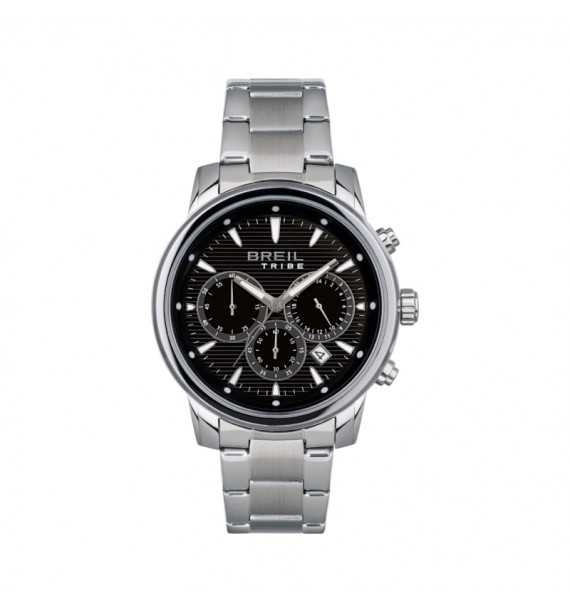 BREIL Tribe - Orologio cronografo in acciaio fondo nero - Caliber